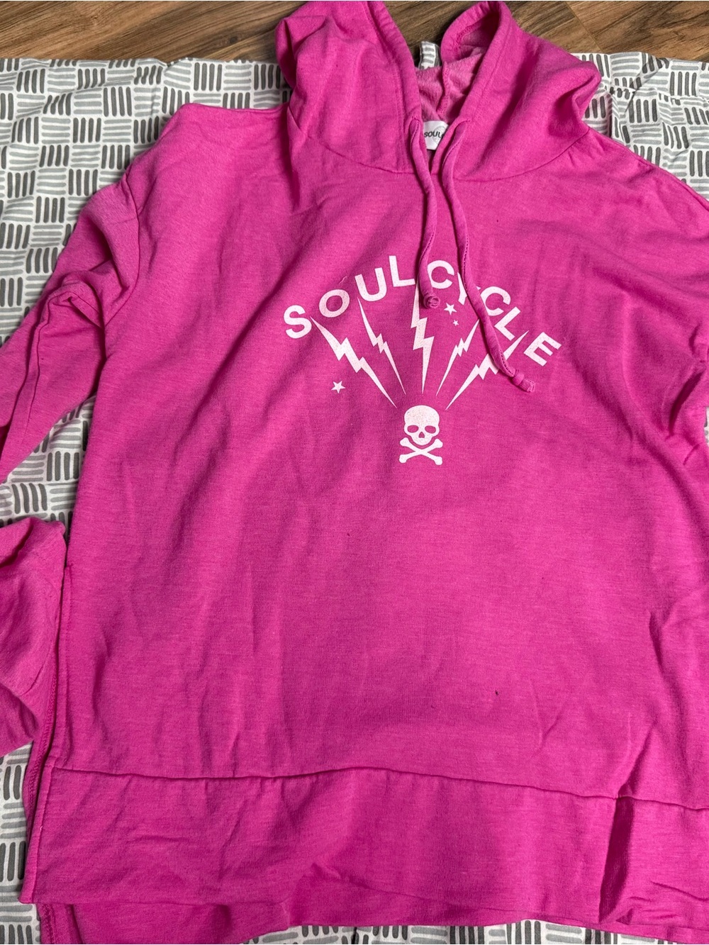 soulcycle Hot Pink Hoodie Sweatshirt with White Logo